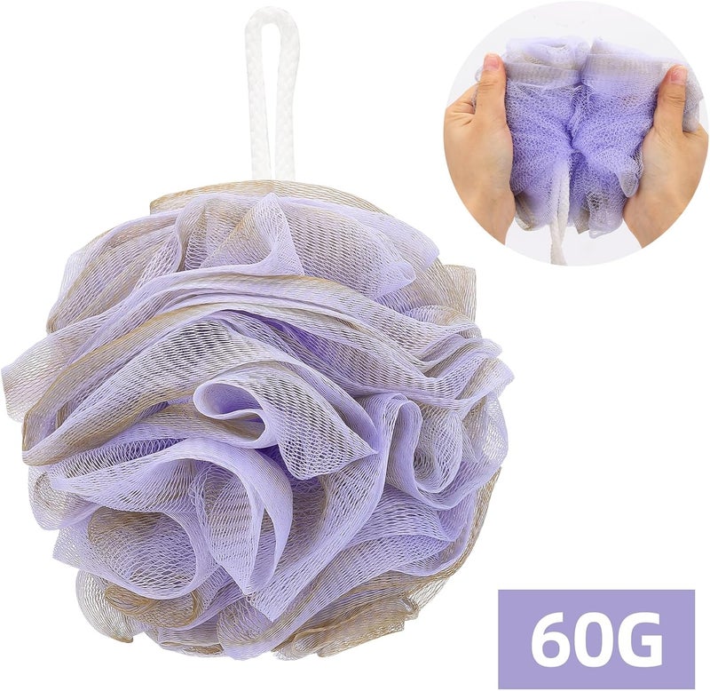 Tbestmax 4 Pack Bath Sponge Pouf Shower Loofah Body Scrubber Exfoliator, 60g/Piece - 4 Colors - Image 2