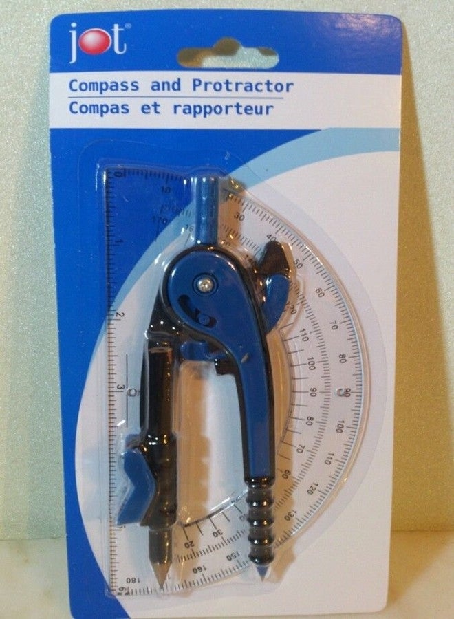 JOT Compass and Protractor, Assorted Colors by JOT - Image 1