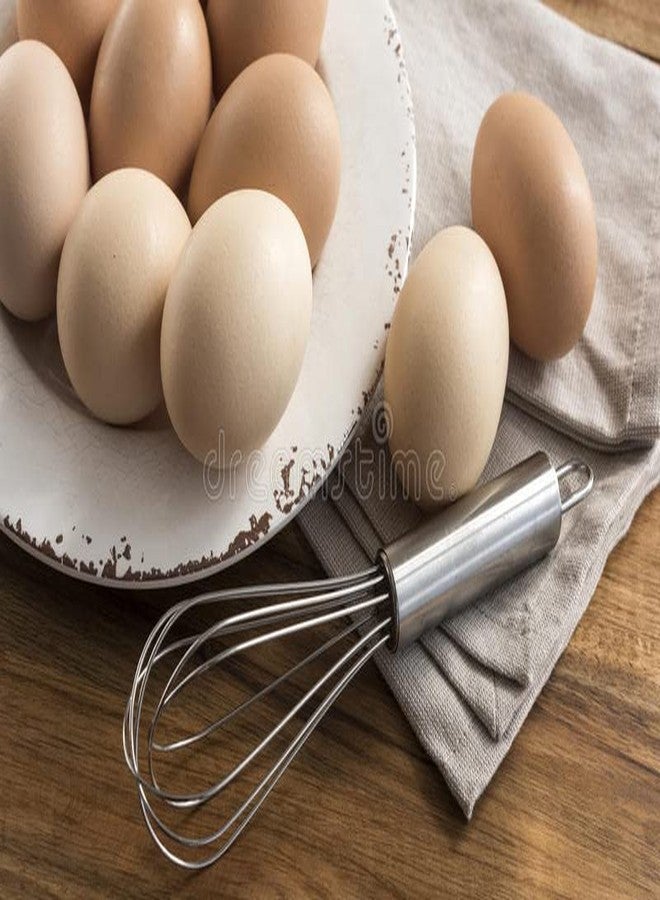 GAFFEL 1 Pc Stainless Steel Egg Whisk 27cm/Hand Blender/Whisker Latte Maker for Milk Coffee Egg Beater, 27cm (Silver) - Image 1