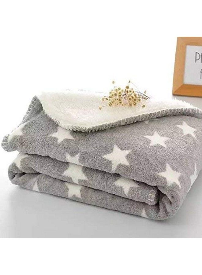 Brandonn Wool Baby Blanket Combo Pack All Season (Blue Grey)Pack Of 2 - Image 3