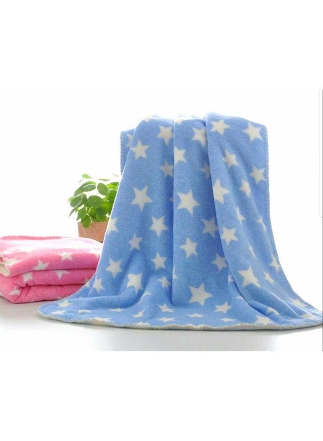 Brandonn Wool Baby Blanket Combo Pack All Season (Blue Grey)Pack Of 2 - Image 5