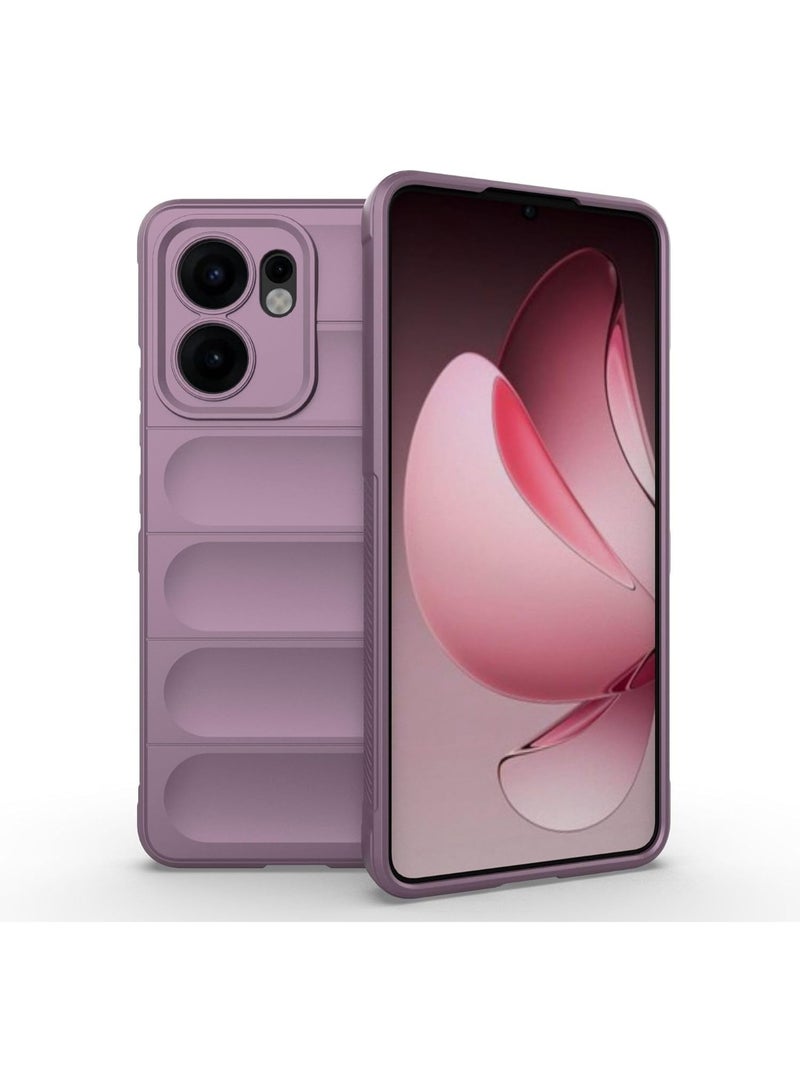 Premium Protection Back Silicone Case Compatible with Oppo Reno 13F Magic Shield Shockproof Case with Camera Protection (Lavender)