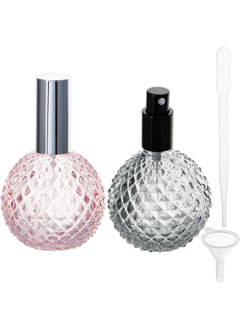 Yebeauty - Yebeauty Travel Perfume Atomizer Refillable, 2 Pack 3.4oz 100ml Glass Vintage Perfume Bottles Empty Refillable Travel Perfume Sprayer Bottle for Cologne Liquid Dispenser, Essential Oils - Image 1