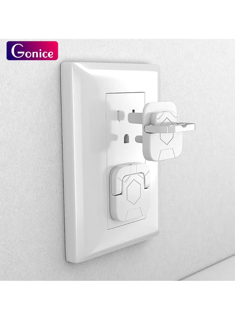 Gonice Gonice Socket Plug Covers 40 Pcs, With Handle, Baby Safety Socket Cover, Baby Protective Plug Cover 3 Holes, Kids Baby Home and School Child Protective Power Outlet Protector, Dustproof  - Image 1