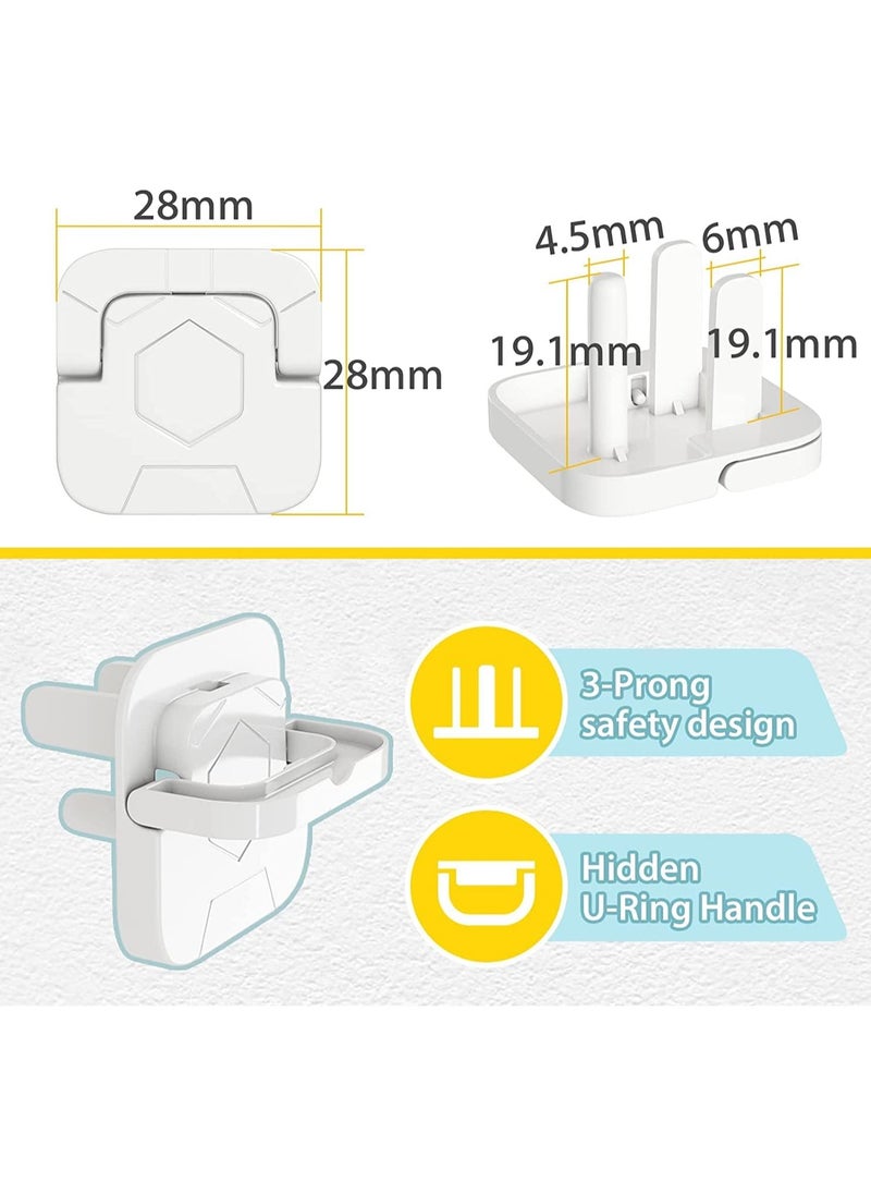 Gonice Gonice Socket Plug Covers 40 Pcs, With Handle, Baby Safety Socket Cover, Baby Protective Plug Cover 3 Holes, Kids Baby Home and School Child Protective Power Outlet Protector, Dustproof  - Image 4
