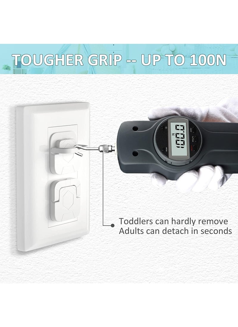 Gonice Gonice Socket Plug Covers 40 Pcs, With Handle, Baby Safety Socket Cover, Baby Protective Plug Cover 3 Holes, Kids Baby Home and School Child Protective Power Outlet Protector, Dustproof  - Image 5