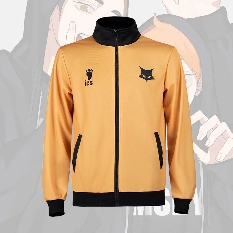 Volleyball Junior Cos Clothing Black Wolf Team Volleyball Series Wooden Rabbit Kotaro Rixiang Xiangyang Summer Short-Sleeved Suit - Image 1