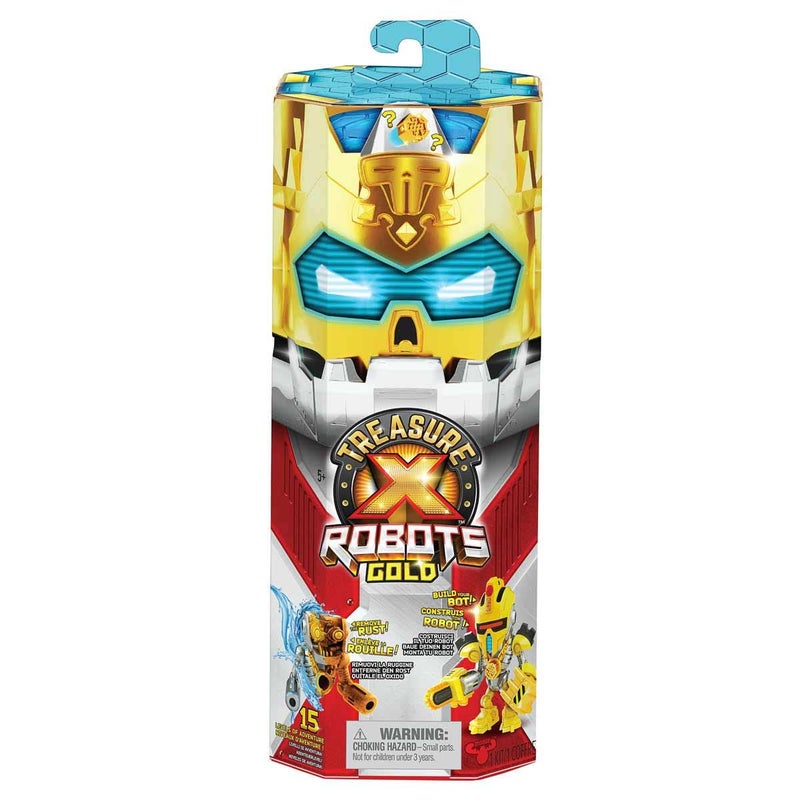 Treasure X Treasure X Robots Gold - 6 Robots to Discover. Remove The Rust, Build Your Bot. 15 Levels of Adventure. Will You find Real Gold Dipped Treasure?  - Image 1