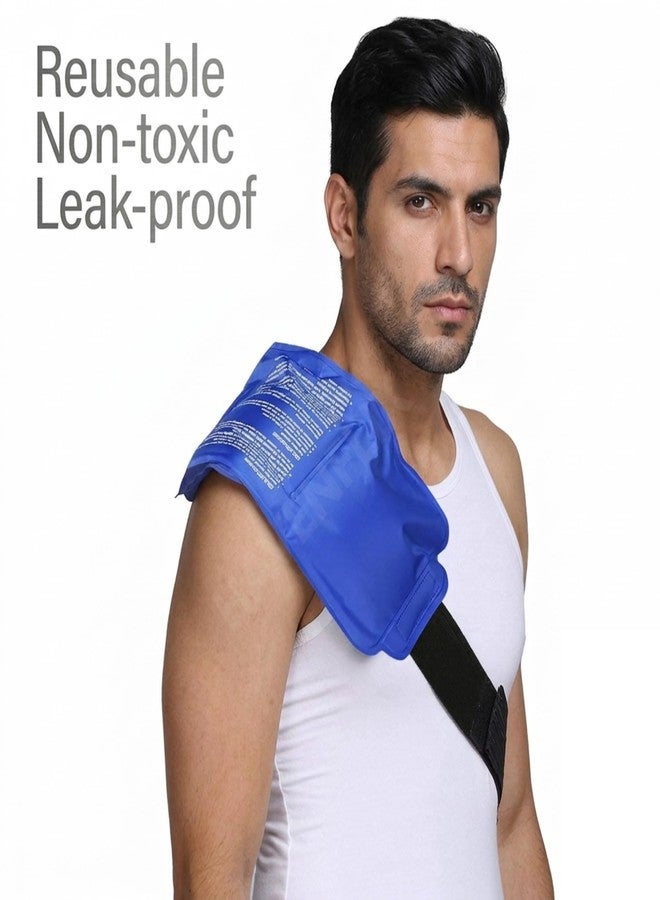 HavenFlix Hot & Cold Gel Ice Pack with Strap for Knee, Back & Shoulder Support | Reusable Flexible Leakproof Therapy Pack for Daily Comfort & Post-Workout Use (Blue - Image 3