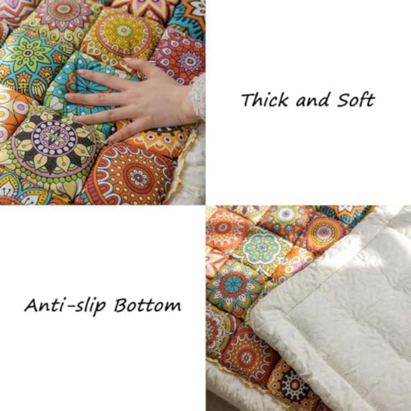 Cotton Sofa Cover, Non Slip Couch Cover for Dogs Washable, Boho Couch Covers for 3 Cushion Couch Sofa Pet Friendly, Pet Couch Covers for Sofa 70 x 180 cm - Image 3