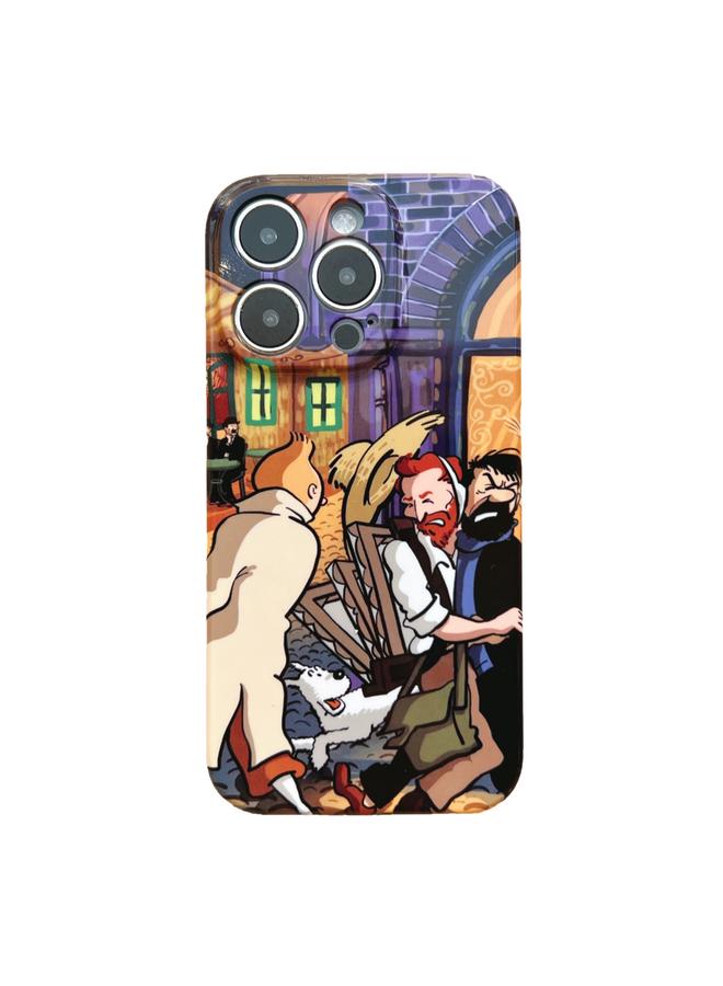 S-TOP Case For iPhone 11 Pro Max Precise Hole Oil Painting Pattern PC Phone Case - Image 1