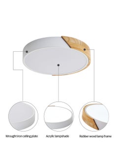 Comely LED Round Wood Ceiling Light , Indoor Light Fixtures Ceiling Lamp , Modern Ceiling Lamp for, Bedroom, Kitchen, Living Room, Dining Room, Office  - Image 4