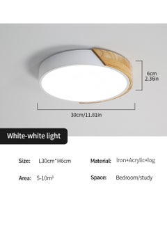 Comely LED Round Wood Ceiling Light , Indoor Light Fixtures Ceiling Lamp , Modern Ceiling Lamp for, Bedroom, Kitchen, Living Room, Dining Room, Office  - Image 3
