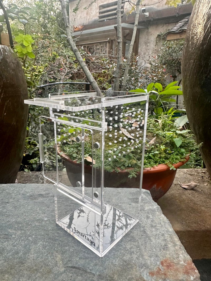 smartang ã€Pre-Assembledã€‘ Jumping Spider Enclosure(3"Ã—3"Ã—6") Front Above Opening Praying Mantis Habitat, Jumping Spider Habitat, Arboreal Tarantula Enclosure, Insect Terrarium,Acrylic Terrarium - Image 2
