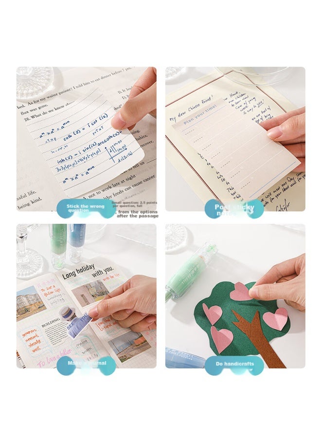 Changli Push-Button Dot Glue Correction Tape, High Adhesion, Traceless, No Residue, For Students, Error Correction, Sticky Dots, Double-Sided Tape, Transparent Tape, Children'S Craft Glue Pen, Stickers, Journal Glue, Stationery - Image 2