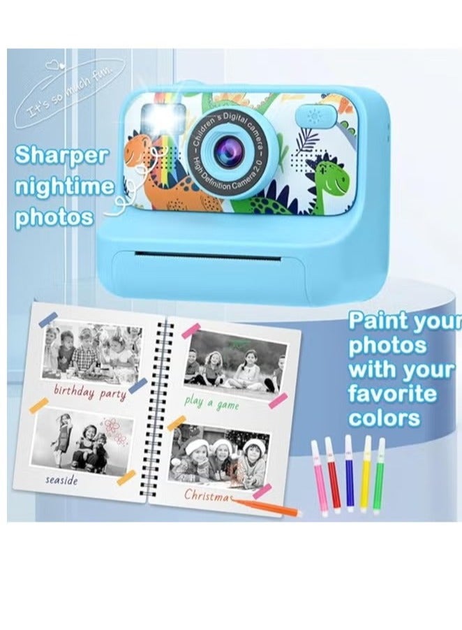 Generic Kids Instant Print Camera with 1080P Video, Digital Photo, MP3 Player, Games & Rechargeable Battery – Fun Toy Camera for Boys & Girls  - Image 2