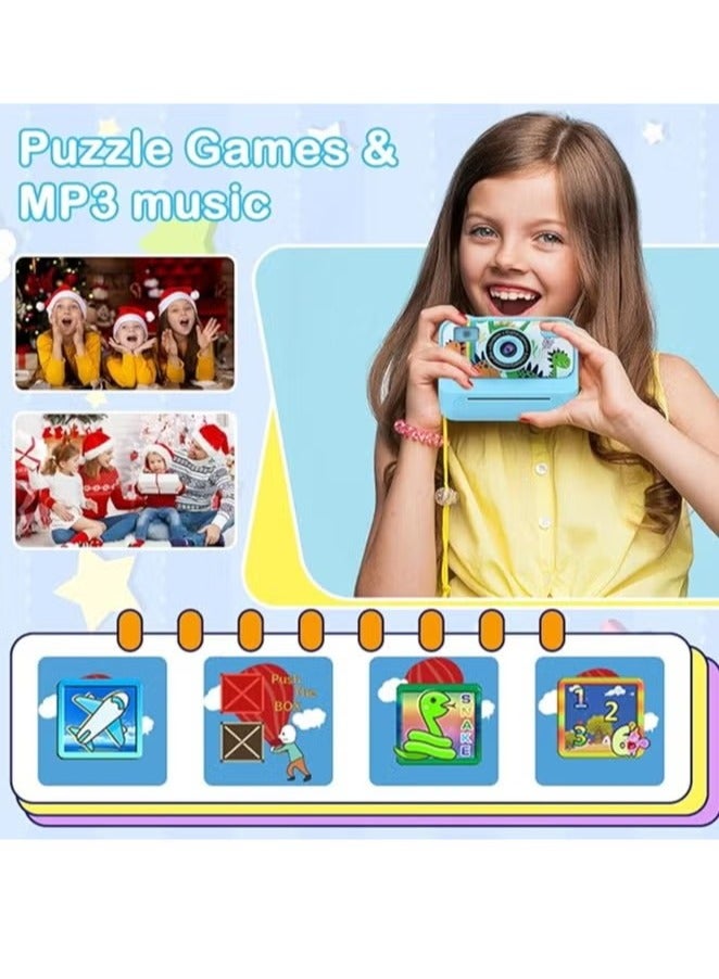 Generic Kids Instant Print Camera with 1080P Video, Digital Photo, MP3 Player, Games & Rechargeable Battery – Fun Toy Camera for Boys & Girls  - Image 3