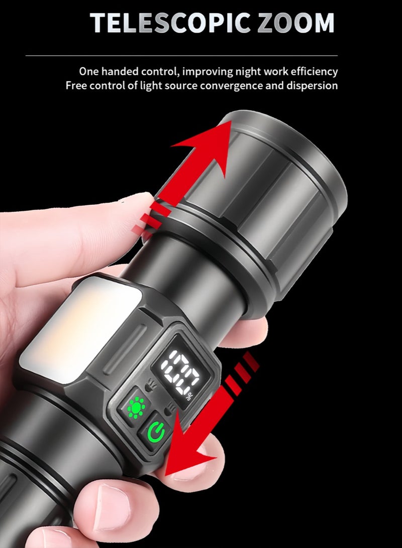 Leon Home Camping Flashlight | 9 Modes 1000~2000 Lumens High Brightness |  30W LED | COB Side Light Magnetic Base | Portable Outdoor Accessories for Hiking/Camping - Image 4