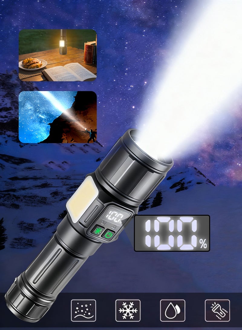 Leon Home Camping Flashlight | 9 Modes 1000~2000 Lumens High Brightness |  30W LED | COB Side Light Magnetic Base | Portable Outdoor Accessories for Hiking/Camping - Image 1