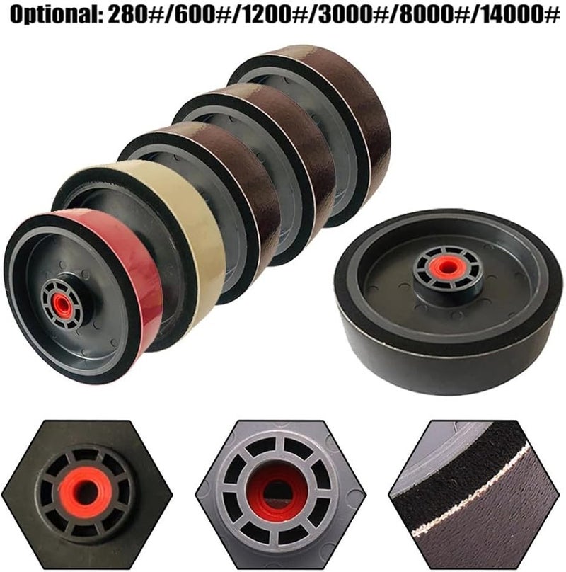 280 حصى عجلة طحن ناعمة 6 بوصة لأداة تشكيل وتلميع اليشم والزجاج والراتنج مقاس 150 مم - Image 4