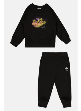 Toddlers Boy 2 Pcs Sweatshirt And Pant Set, Black