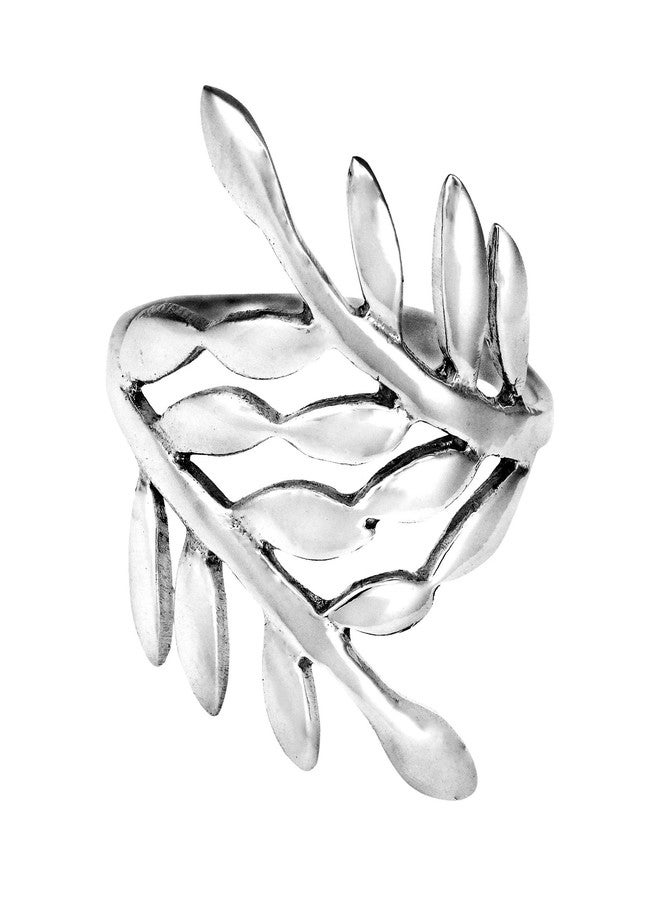 ايرافيدا خاتم AeraVida Embracing Peace Olive Branch Wrap من الفضة الإسترليني عيار 925 | خواتم زفاف رقيقة للنساء | خواتم فضية مريحة وعملية للنساء | تصميم أنيق | خواتم من الفضة الإسترليني - Image 1