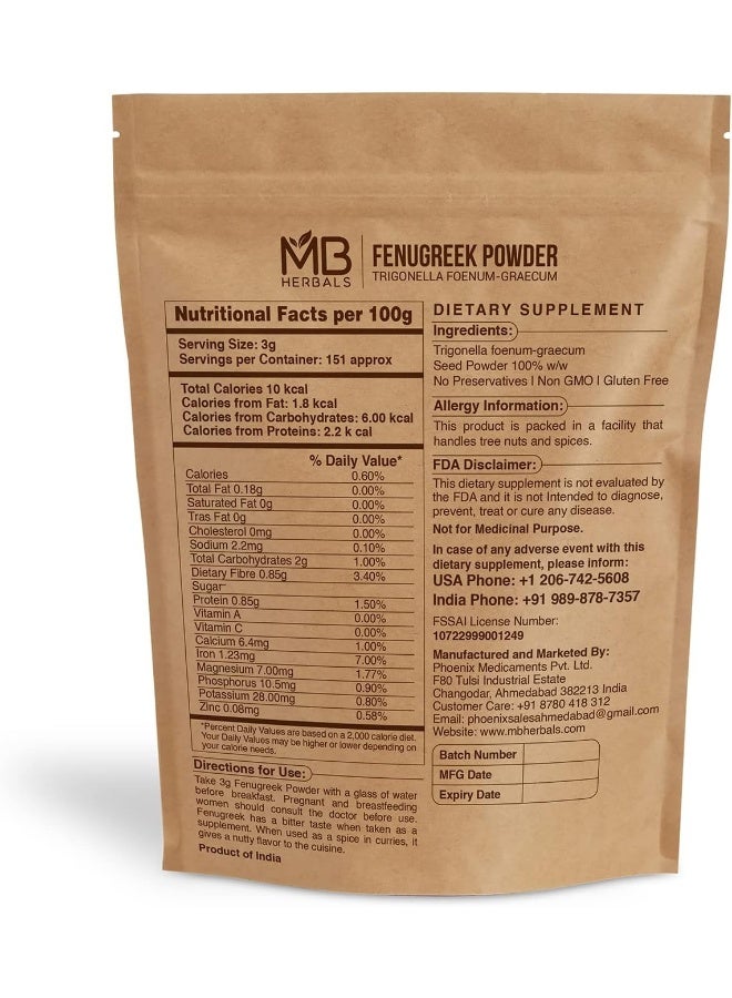 MB Herbals Fenugreek Powder 227g - Image 2