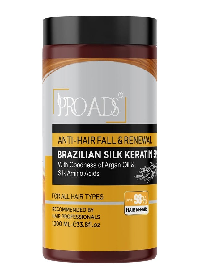 PRO ADS PROADS® Professional Brazilian Silk Keratin Hair SPA | For Extra Silky And Moisturized Hair | Reduces Hair Loss And Stiumulates Hair Growth | At-Home Treatment | Unisex | 1000ml - Image 1