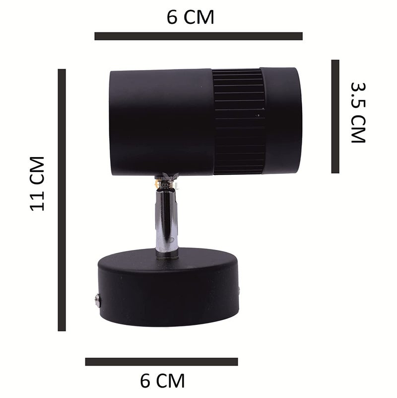 R2S2 3Watt Adjustable Surface Mounted LED Spot Wall Light Focus Light Picture Light Highlighter Natural White - Image 5