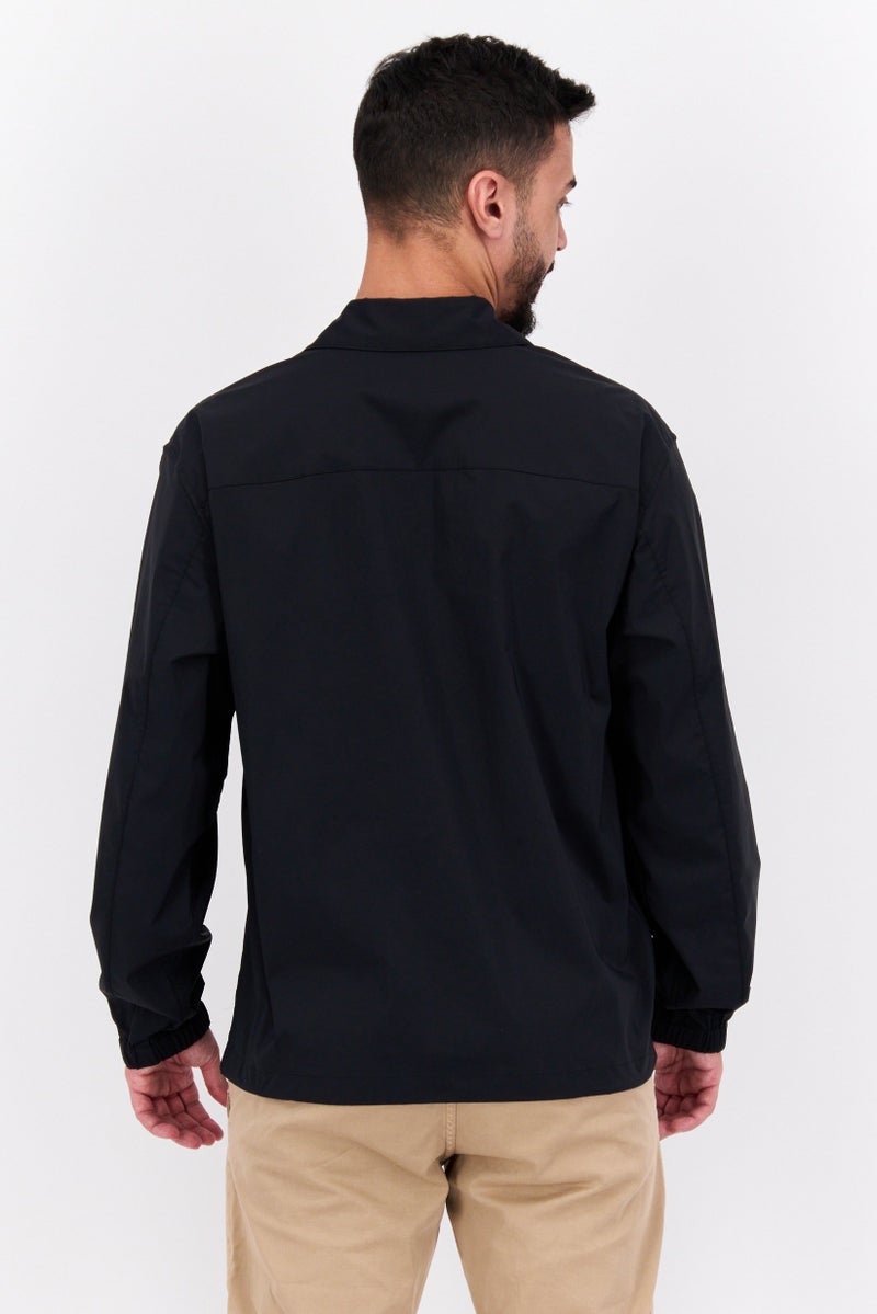 Theory Men Solid Windbreaker Jacket, Black  - Image 3
