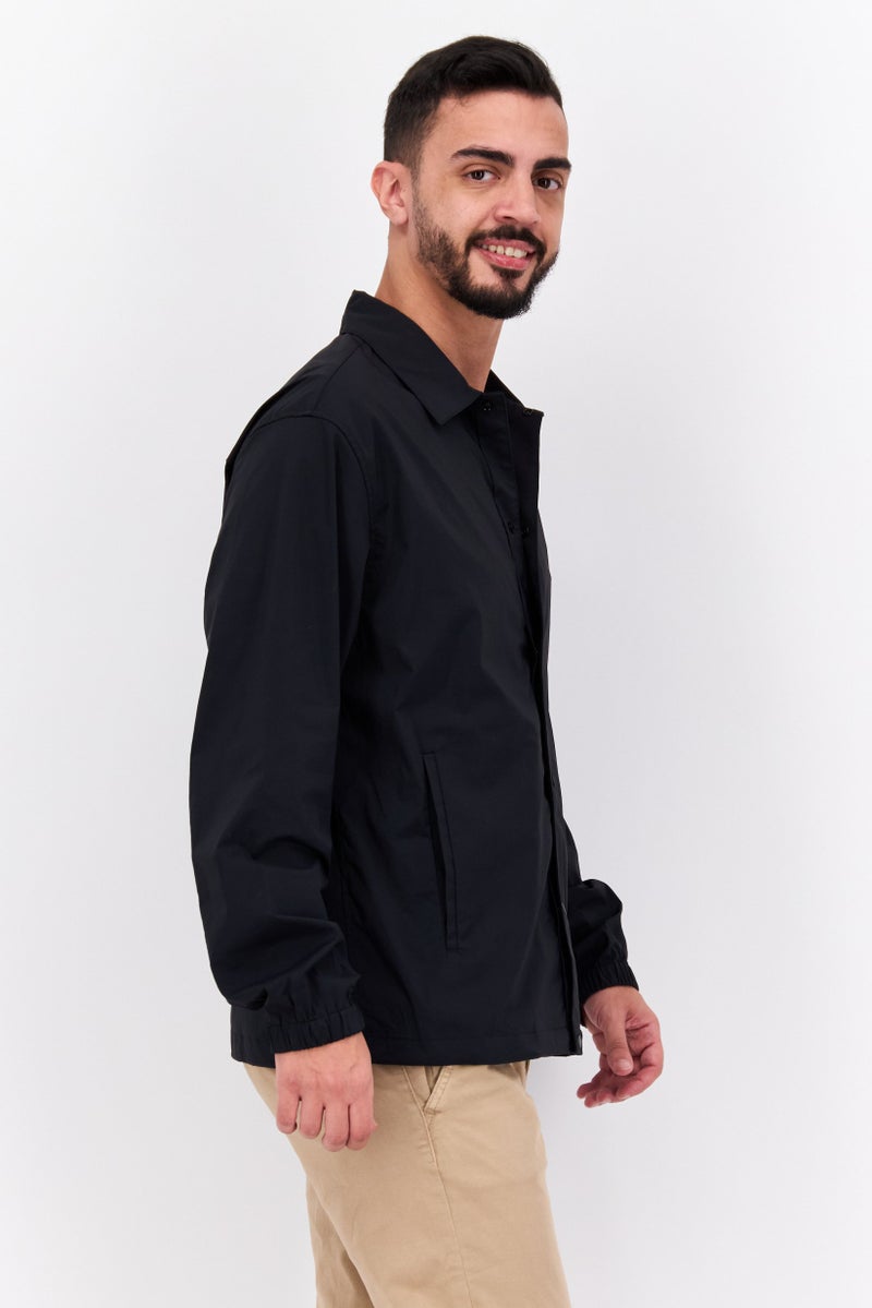Theory Men Solid Windbreaker Jacket, Black  - Image 2