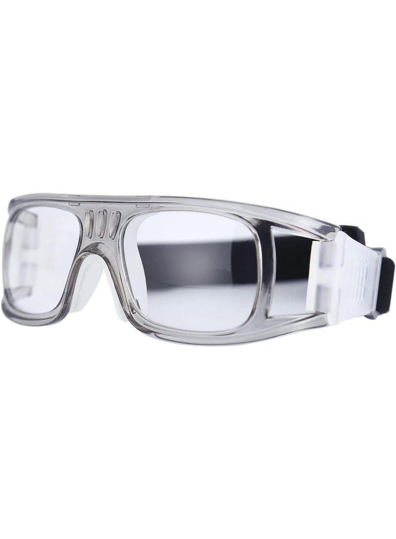 Basketball Dribbling Goggles for Eye Protection, Sports Goggles for men, Basketball Training Aid (Clear Grey) - Image 1