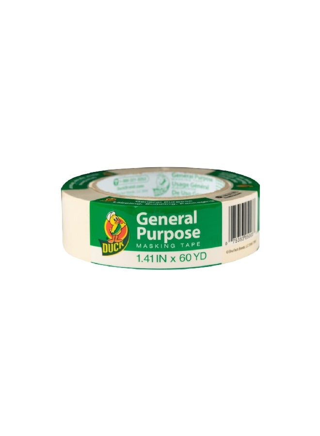 Duck General Purpose Masking Tape White 1.41 Inch x 60yd PG-3 - Image 1
