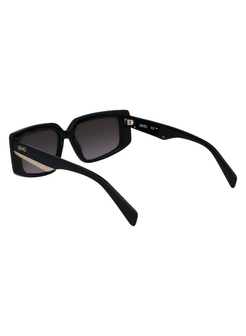 Liu Jo إطار كامل من المعدن والأسيتات ليو جو نظارات شمسية LJ791S 5416 (001) أسود - Image 5