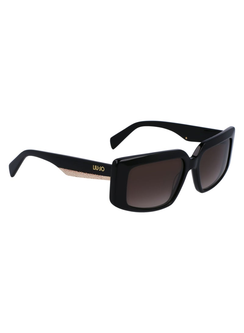 Liu Jo إطار كامل من المعدن والأسيتات ليو جو نظارات شمسية LJ791S 5416 (001) أسود - Image 3