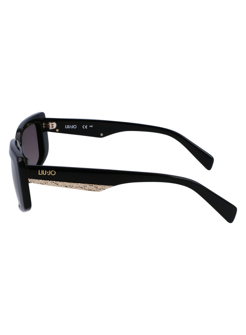 Liu Jo إطار كامل من المعدن والأسيتات ليو جو نظارات شمسية LJ791S 5416 (001) أسود - Image 4