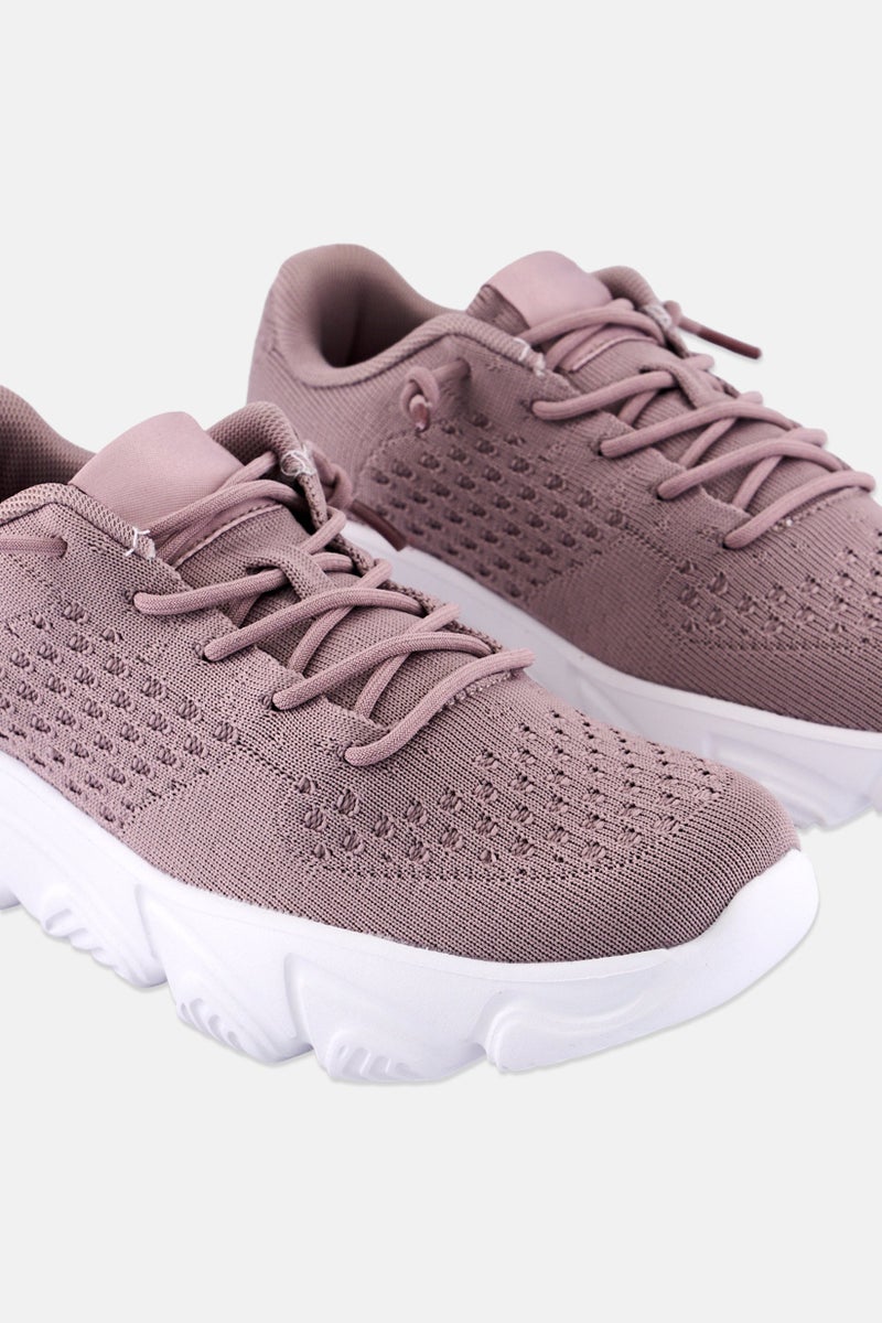 RBX Women Lace Up Training Shoes, Greyish Purple  - Image 3