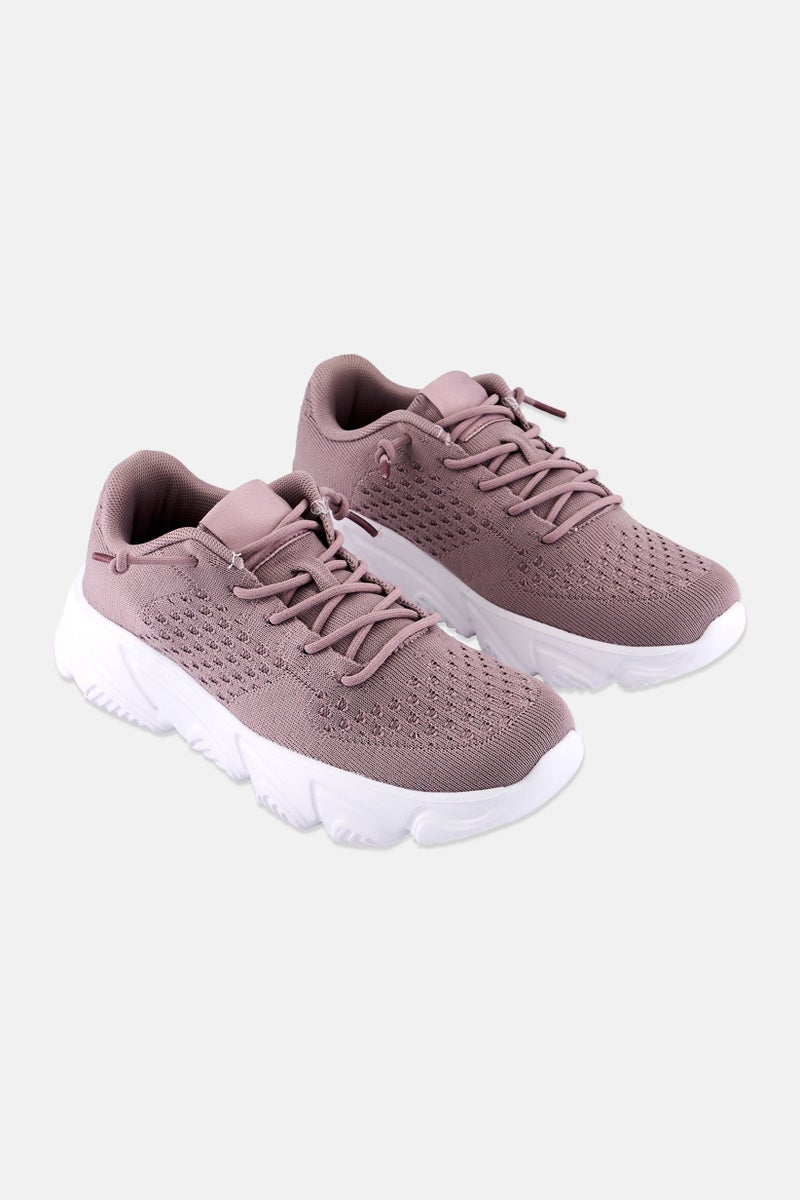 RBX Women Lace Up Training Shoes, Greyish Purple  - Image 1