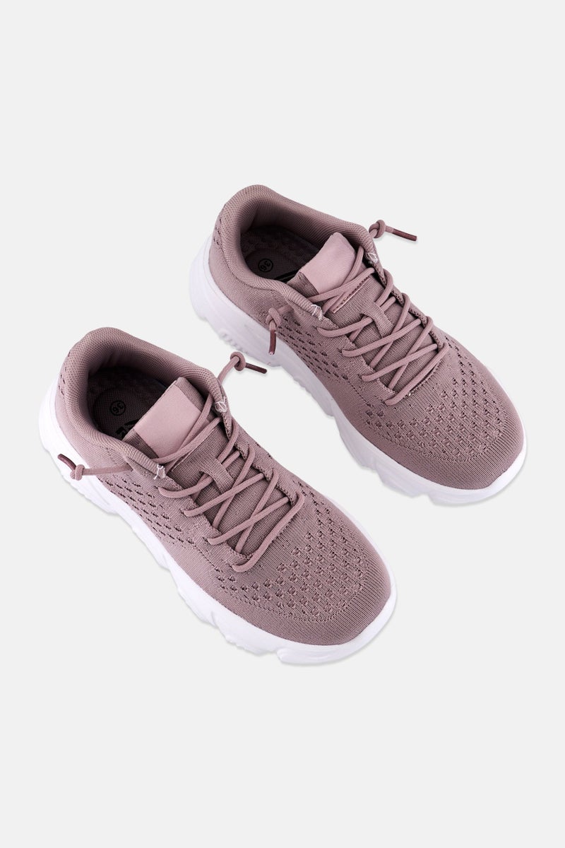 RBX Women Lace Up Training Shoes, Greyish Purple  - Image 4