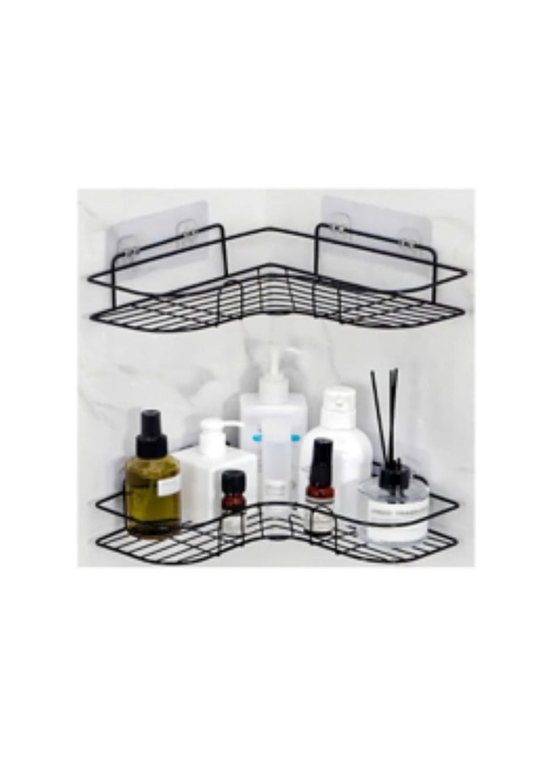 2pcs Hole-Free Triangle Shelf Corner Shelf Dormitory Storage Rack Bathroom Kitchen Storage Rack 