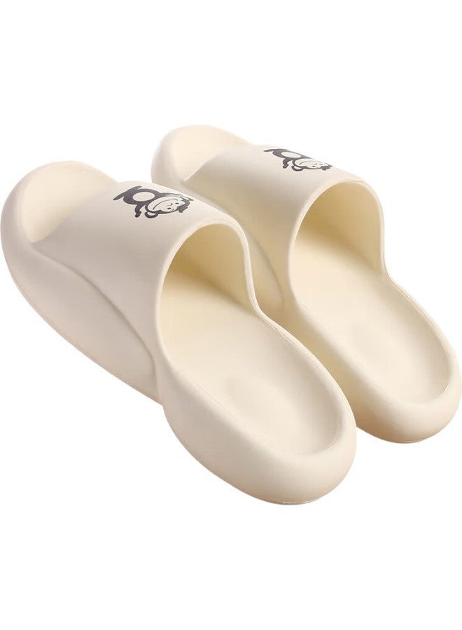 Baihou Cute Summer Women'S Slippers With Thick Soles For Indoor Use, White Color, Size 42-43 - Image 3