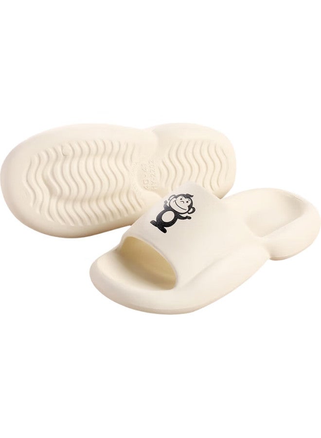 Baihou Cute Summer Women'S Slippers With Thick Soles For Indoor Use, White Color, Size 42-43 - Image 1