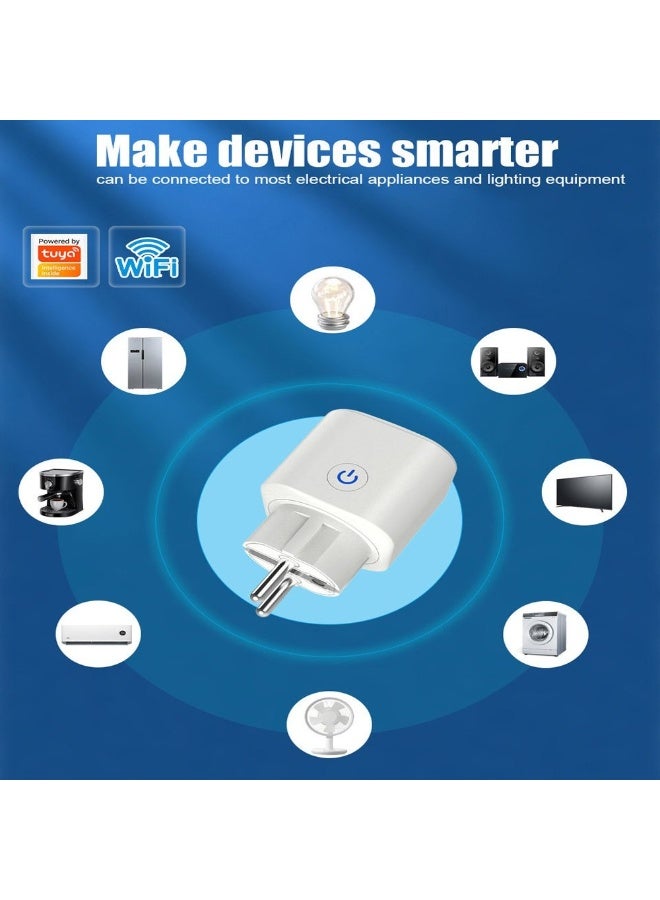 Smart socket with Wi-Fi meter, compliant with European standards, Alexa voice control, and remote control timer - Image 2