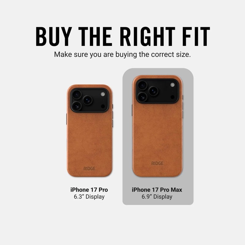 The Ridge Ridge Case Compatible with iPhone 17 PRO MAX - Compatible with MAGSAFE & Wireless Charging, Aluminum Control Buttons, Dual-Layer Construction, TPU Bumper with Drop Protection (Tobacco Brown) - Image 2