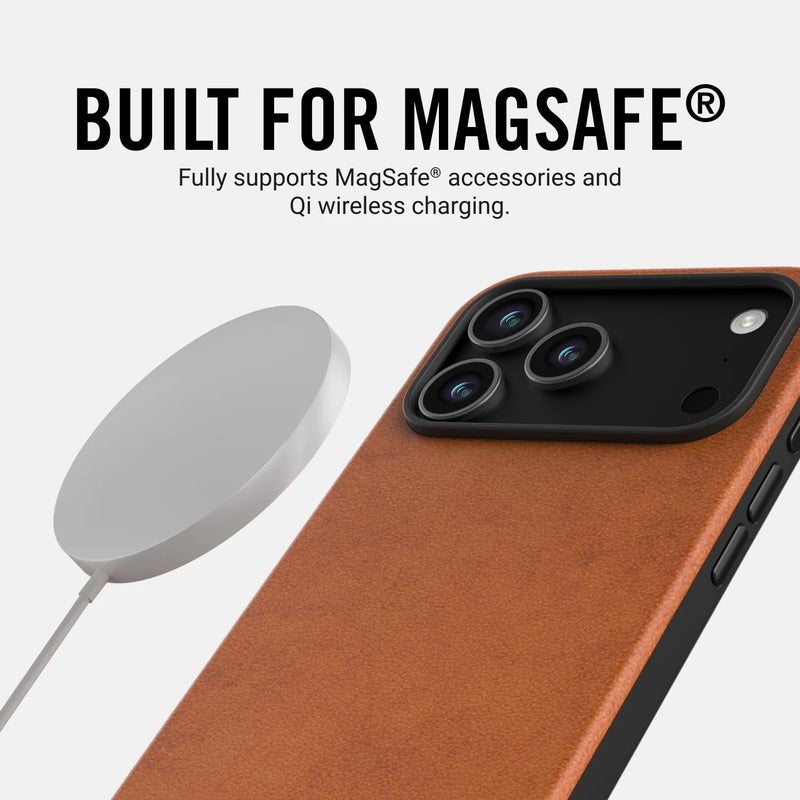 The Ridge Ridge Case Compatible with iPhone 17 PRO MAX - Compatible with MAGSAFE & Wireless Charging, Aluminum Control Buttons, Dual-Layer Construction, TPU Bumper with Drop Protection (Tobacco Brown) - Image 3
