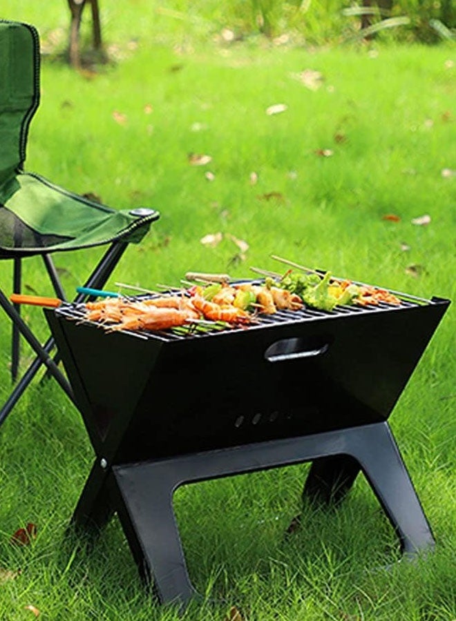 كادي ون شواية فحم محمولة قابلة للطي من بنظام تهوية ممتاز، منقل شواء مزود بشبك و وعاء فحم مثالي للطبخ في الهواء الطلق للرحلات و التخييم - Image 2