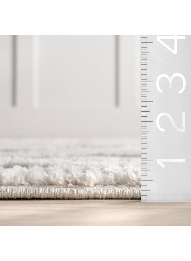 nuLOOM 3x5 Ansley Moroccan Tassel Area Rug, Light Grey, High-Low Textured Bohemian Design, Plush High Pile, Stain Resistant, For Bedroom, Living Room, Hallway, Entryway - Image 5