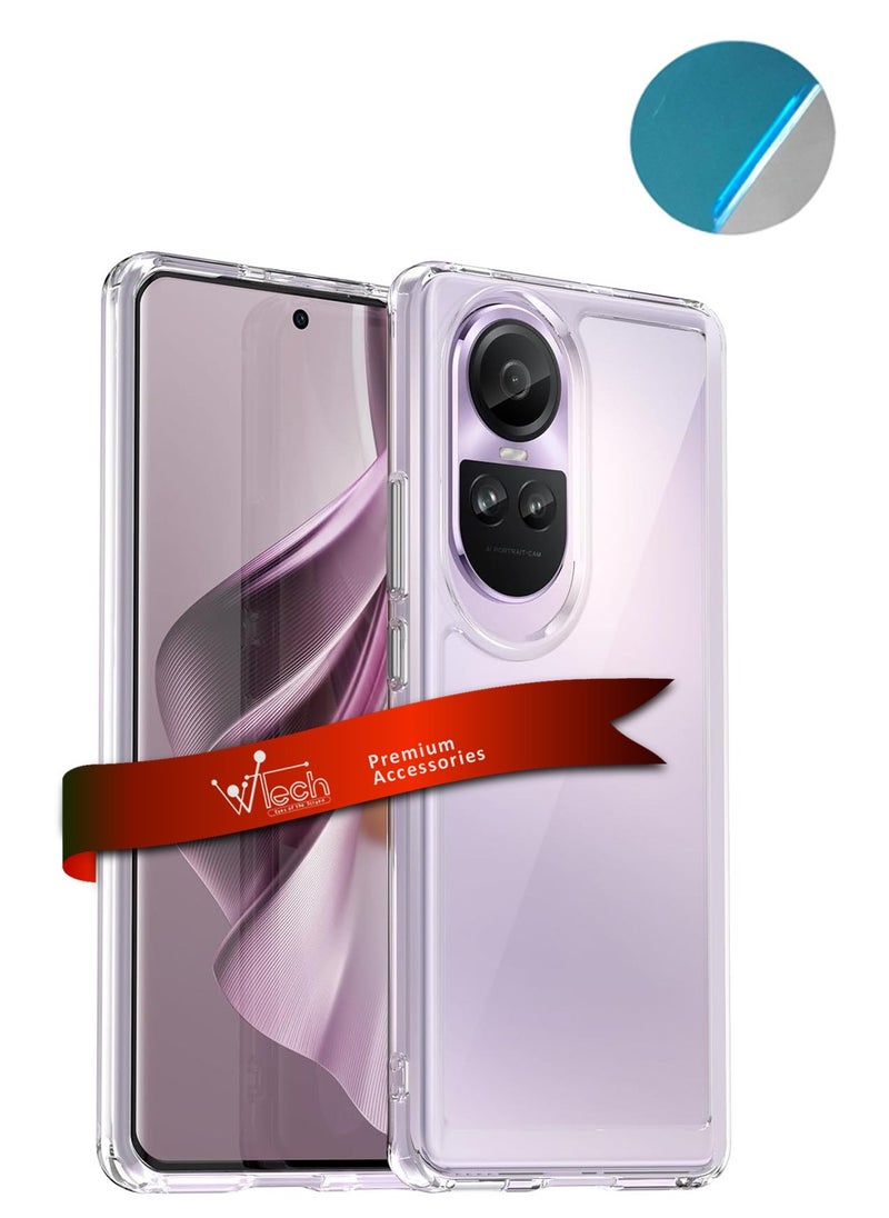 CHAPPELINE - Airbag Case Series Premium Transparent Airbag Shockproof Anti-Yellowing With Iron Plate Case Cover For Oppo Reno10 5G 2023 Clear - Image 1