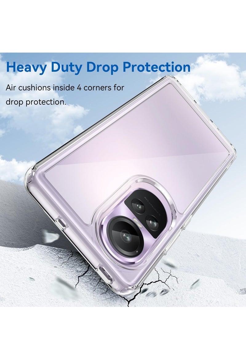 CHAPPELINE - Airbag Case Series Premium Transparent Airbag Shockproof Anti-Yellowing With Iron Plate Case Cover For Oppo Reno10 5G 2023 Clear - Image 1