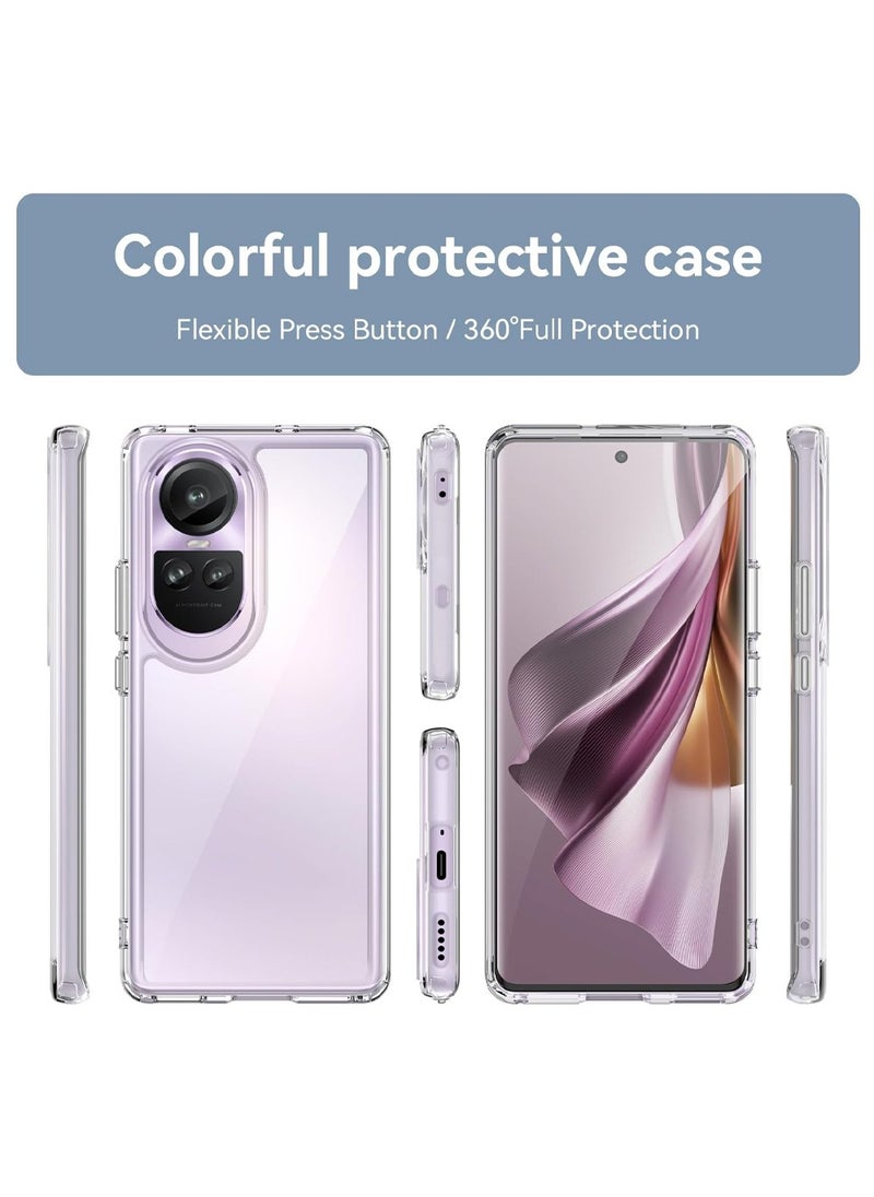 CHAPPELINE - Airbag Case Series Premium Transparent Airbag Shockproof Anti-Yellowing With Iron Plate Case Cover For Oppo Reno10 5G 2023 Clear - Image 1